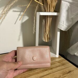 CHANEL Blush Pink Leather Wallet